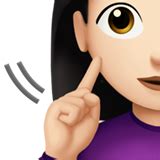 🧏🏻‍♀️ Deaf Woman: Light Skin Tone Emoji on Apple iOS 16.4