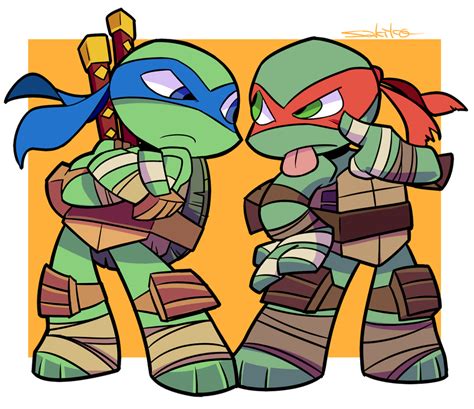 Leo and Raph by SakikoAmana on DeviantArt