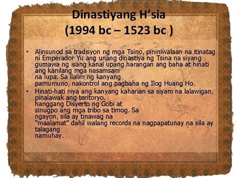 Mga Sinaunang Dinastiya ng Tsina Dinastiyang Hsia 1994