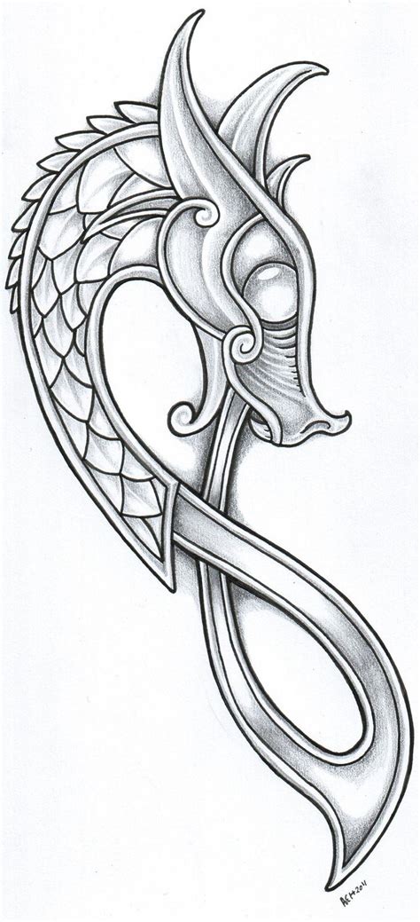 Pin by Liliya Radyvonyuk on Skin | Dragon tattoo designs, Viking art, Celtic dragon