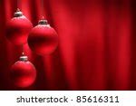 Photo of Three red Christmas balls | Free christmas images