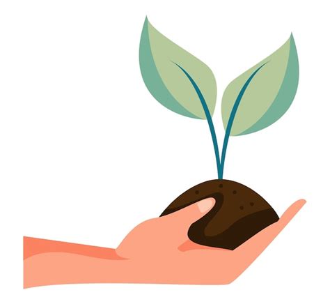 Premium Vector | Hand with plant garden nature icon