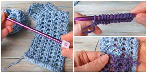 Tunisian lace stitch - How to Crochet - Crochet Kingdom