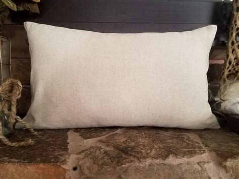 Lumbar Pillow Cover-Natural Linen Pillow-Lumbar Throw Pillows-Cushion Covers-Linen Cushion-Small ...