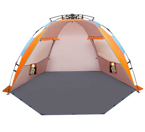 Oileus X-Large 4 Person Beach Tent Sun Shelter - Portable Sun Shade Instant Tent for Beach with ...