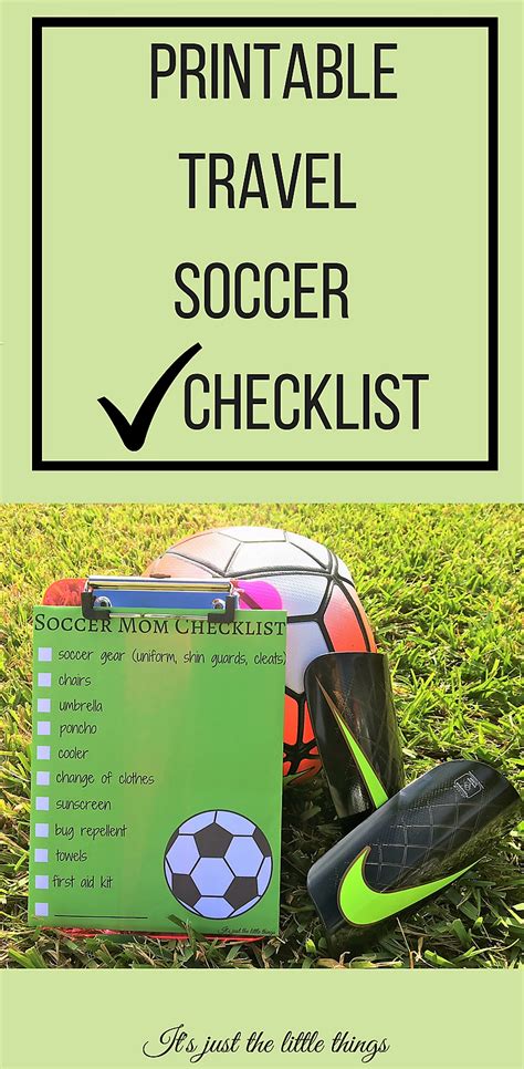 Travel Soccer Checklist for Busy Soccer Moms - It's just the little ...