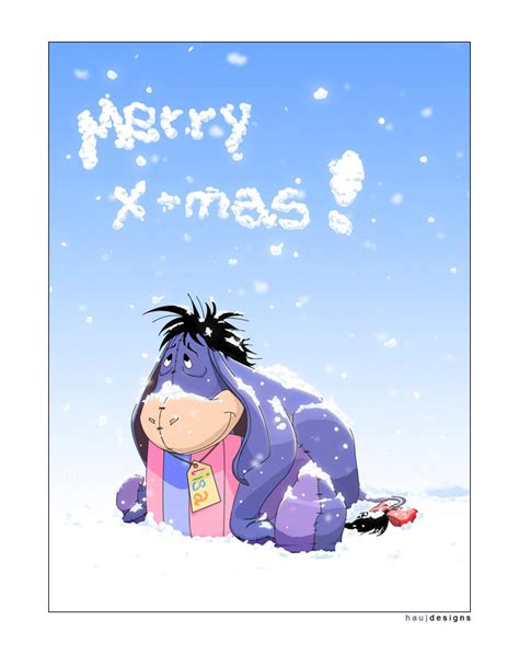 Eeyore Christmas card by venthor on DeviantArt