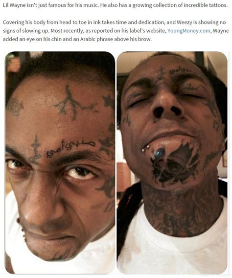 Lil Wayne, Drake Add Some Insane Tattoos - boomfacts | Insane tattoos, Lil wayne, Best 3d tattoos