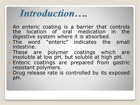 Enteric coating