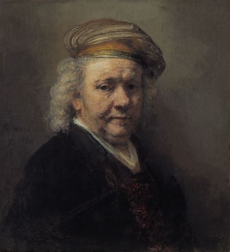 Rembrandt, Self Portrait, 1669 Oil on canvas 65.4 x 60.2 cm © Royal ...