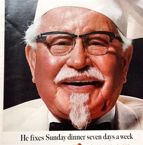 1966 KFC COLONEL Sanders photo Kentucky Fried Chicken original print ad ...