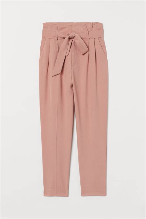 Paper-bag Pants - Dusty rose - Ladies | H&M CA Fashion Art, Fashion ...