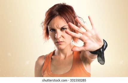 Woman Making Stop Sign Stock Photo 331550285 | Shutterstock