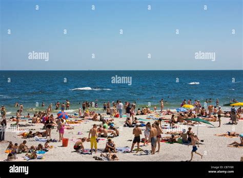 Beach along the Black Sea, Odessa, Ukraine Stock Photo - Alamy