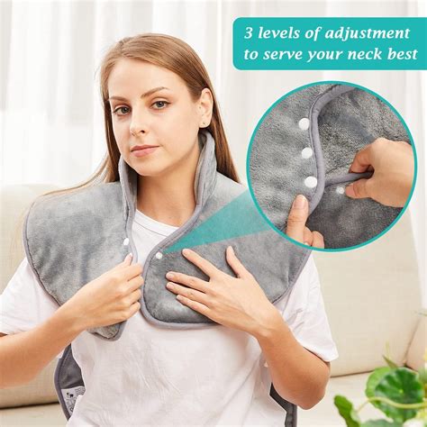 Electric Heating Pad for Back Pain Relief, Neck and Shoulders Comfort Grey | eBay