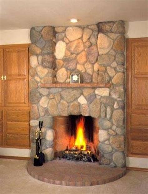 River Rock Stone Fireplace – Fireplace Guide by Linda