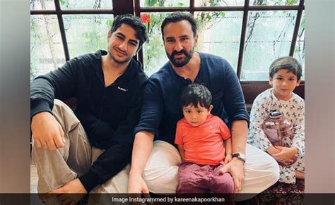 A Pic Of Saif Ali Khan With Sons Ibrahim, Taimur And Jeh, Shared By Kareena Kapoor. What's Not ...