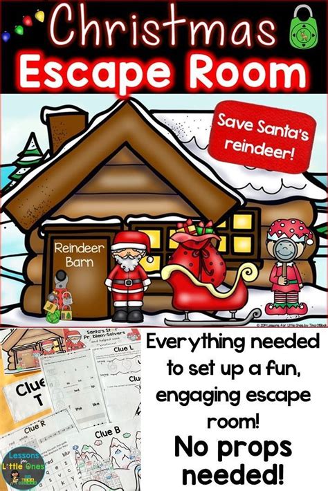 Christmas Escape Room, Christmas Breakout Activity Kindergarten - First Grade | Abc order ...