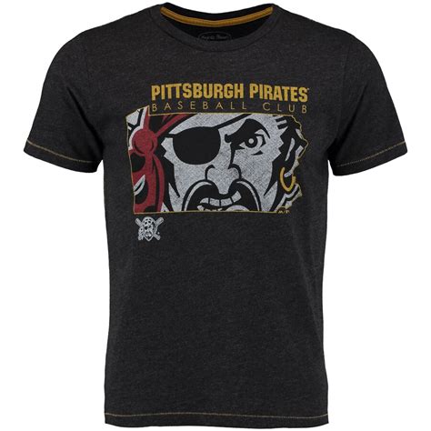 Men's Pittsburgh Pirates Majestic Threads Black State Sport Tri-Blend ...