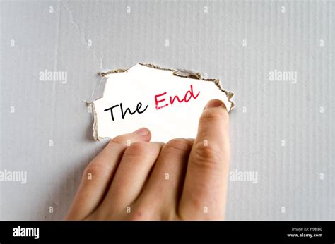 The end text concept isolated over white background Stock Photo - Alamy