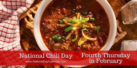 [caption id=”attachment_346606″ align=”alignnone” width=”490″] National Chili Day – Fourth ...