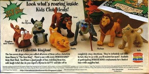 Lion King Toys from Burger King : nostalgia