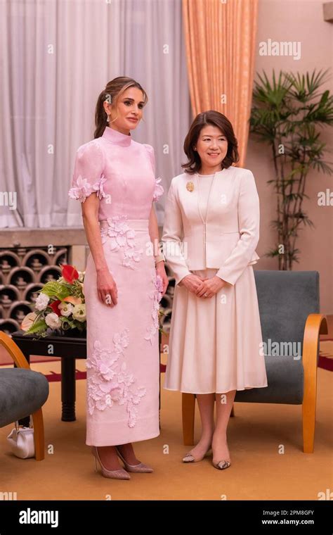 Tokyo, Japan. 11th Apr, 2023. Jordan's Queen Rania Al Abdullah meets ...