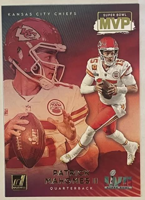 PATRICK MAHOMES II 2023 Donruss Super Bowl MVP #1 Kansas City Chiefs EUR 2,75 - PicClick FR