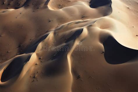 Aerial View of Sand Dunes at Rub Al Khali Stock Image - Image of aerial, landscape: 107091777