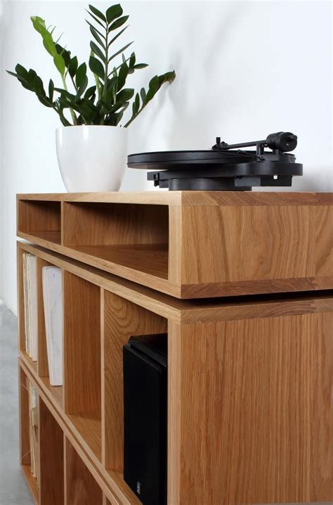 Turntable Stand DJ stand with Vinyl Record Storage Solid Oak | Etsy in 2021 | Turntable stand ...