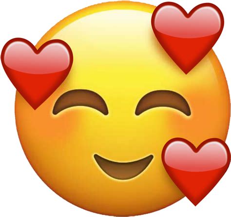 Emoji Apple Emojiface Cute Heart Face Emoji Png Transparent Png ...