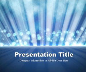 Free Light Rays Blue PowerPoint Template