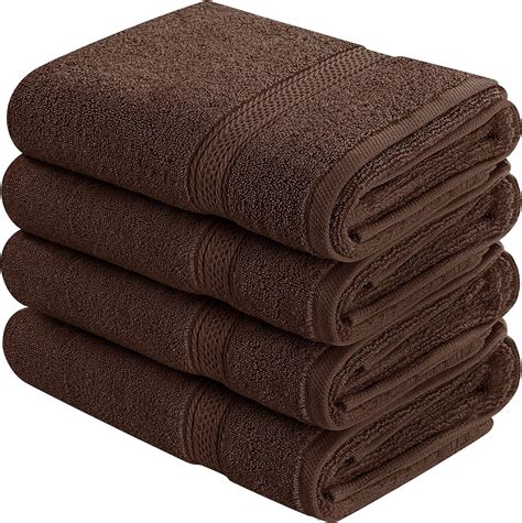 Utopia Serviettes 4 Premium Essuie-Mains, Coton, Marron foncé, 4 Pack: Amazon.fr: Cuisine & Maison