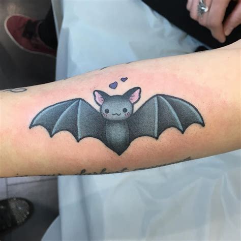 168 Likes, 2 Comments - Jessica V 🦇 (@jessicavtattoos) on Instagram: “Kawaii bat for Eva 💕🦇 So ...