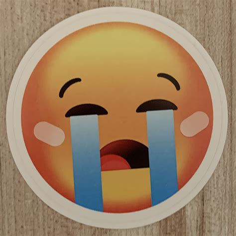 Crying Emoji Sticker - Etsy