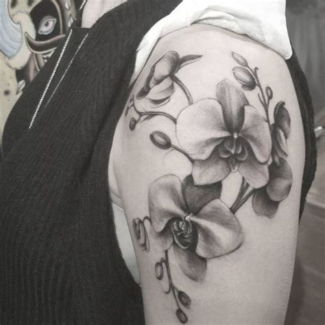 Orchids for Kristina #tattoo #ink #blackandgrey #blackwork #blackworkers | Orchid tattoo, Orchid ...