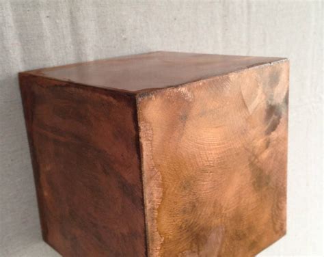 Metal Art Cube Shelf Abstract Metal Wall Art Sculpture by Holly Lentz ...