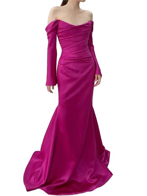 Shoulder Long Sleeve Bridal Dress 2023 Elegant Slim Fit Fishtail Elegant Performance Wedding ...