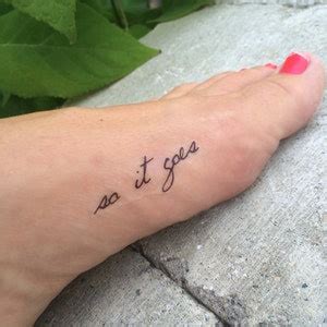 So It Goes Inspirational Tattoo Quote Tattoo Temporary - Etsy