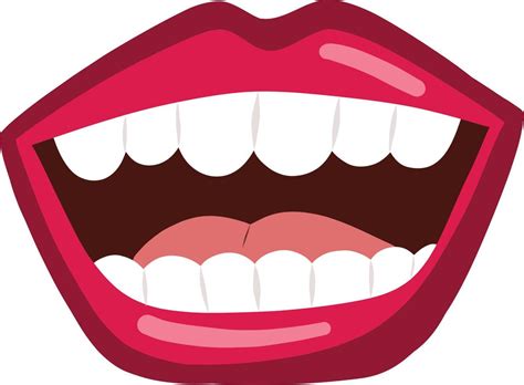 Laughing Mouth Comic Expression Women Lips 9727409 Vector Art at Vecteezy