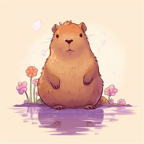 Capybara Drawing Ideas And Easy Step-By-Step Tutorials - Glory of the Snow | Cute cartoon ...