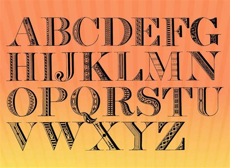 Vintage Retro Style Alphabet Lettering Alphabet Fonts - vrogue.co