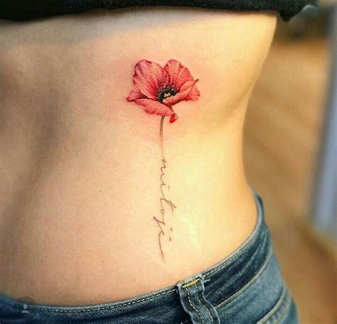 Pink Poppy Flower Tattoo - flowersae