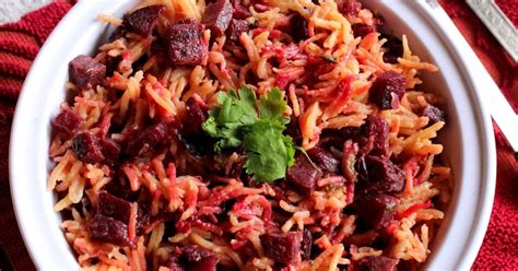 Beet Root Pulao ~ Full Scoops - A food blog with easy,simple & tasty recipes!