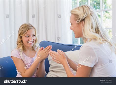 Happy Cute Girl Playing Clapping Game Stock Photo 182854373 | Shutterstock