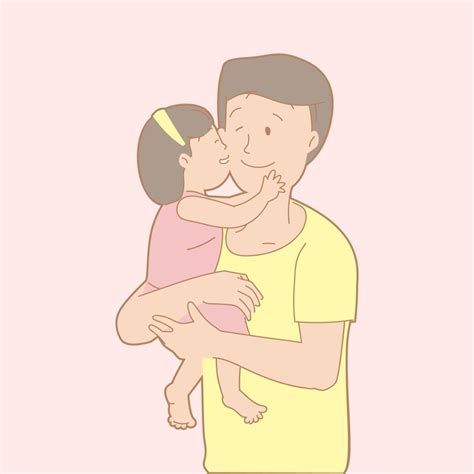 Father cuddling daughter 2314100 Vector Art at Vecteezy