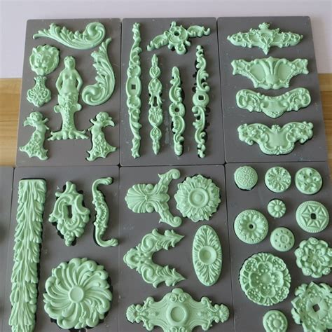 Fondant silicone mold cake mold sugarcraft cake mould escutcheon clay food grade vintage art ...