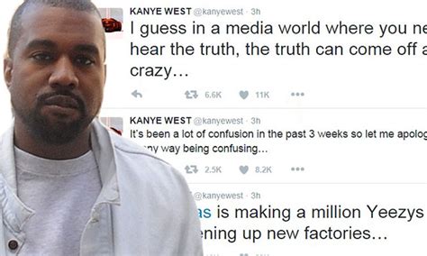 Kanye West apologises for 'being confusing' the past few weeks on Twitter