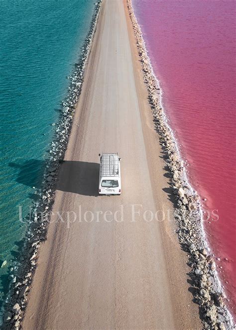 17 Pink Lake South Australia Drone Print - Unexploredfootsteps