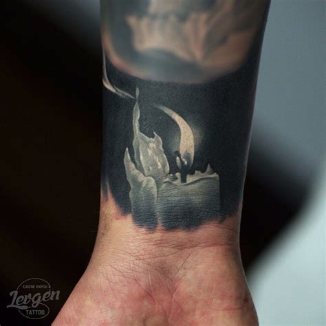 Eugene Knysh / 1337tattoos | Candle tattoo, Candle tattoo design, Flame tattoos